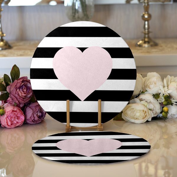 - Supla2li-535-Gorsel1 - Realhomes  Realhomes Fashion Girl Dijital Baskılı Modern 2'li Yuvarlak Servis Altlığı - Supla Realhomes