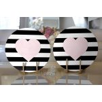 - Supla2li-535-Gorsel2 - Realhomes  Realhomes Modern Kalp Desenli Dijital Baskılı 2'li Yuvarlak Servis Altlığı - Supla Realhomes