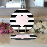 - Supla2li-535-Gorsel3 - Realhomes  Realhomes Modern Kalp Desenli Dijital Baskılı 2'li Yuvarlak Servis Altlığı - Supla Realhomes