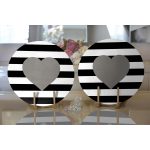 Realhomes Modern Kalp Desenli Dijital Baskılı 2'li Yuvarlak Servis Altlığı - Supla Realhomes