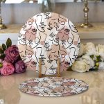 - Supla2li-5379-Gorsel1 - Realhomes Realhomes Botanik Portre Dijital Baskılı Özel Tasarım Modern 2'li Yuvarlak Servis Altlığı - Supla Realhomes