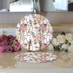 - Supla2li-5379-Gorsel3 - Realhomes Realhomes Botanik Portre Dijital Baskılı Özel Tasarım Modern 2'li Yuvarlak Servis Altlığı - Supla Realhomes