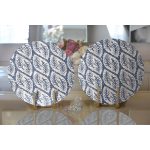 Realhomes Lavivet Zeminde Beyaz Yapraklı Modern 2'li Yuvarlak Servis Altlığı - Supla Realhomes