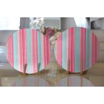 - Supla2li-5384-Gorsel2 - Realhomes  Realhomes Pembe Mavi Düz Çizgiler Özel Tasarım Modern 2'li Yuvarlak Servis Altlığı - Supla Realhomes