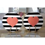 - Supla2li-539-Gorsel2 - Realhomes  Realhomes Modern Kalp Desenli Dijital Baskılı 2'li Yuvarlak Servis Altlığı - Supla Realhomes