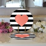 - Supla2li-539-Gorsel3 - Realhomes  Realhomes Modern Kalp Desenli Dijital Baskılı 2'li Yuvarlak Servis Altlığı - Supla Realhomes