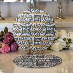 Realhomes Kot Desende Yazı Motifli Özel Tasarım Modern 2'li Yuvarlak Servis Altlığı - Supla Realhomes