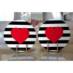 - Supla2li-540-Gorsel2 - Realhomes Realhomes Modern Kalp Desenli Dijital Baskılı 2'li Yuvarlak Servis Altlığı - Supla Realhomes