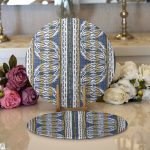 - Supla2li-5400-Gorsel1 - Realhomes  Realhomes Kot Zeminli Düz Çigili Yaprak Motifli Modern 2'li Yuvarlak Servis Altlığı - Supla Realhomes