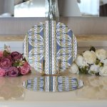 - Supla2li-5400-Gorsel3 - Realhomes  Realhomes Kot Zeminli Düz Çigili Yaprak Motifli Modern 2'li Yuvarlak Servis Altlığı - Supla Realhomes