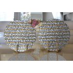 - Supla2li-5401-Gorsel2 - Realhomes  Realhomes Gri Zemin Üzerinde Lacivert Yazı Motifli Modern 2'li Yuvarlak Servis Altlığı - Supla Realhomes