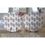 - Supla2li-5409-Gorsel2 - Realhomes Realhomes Kot Zeminde Yaprak Motifli Özel Tasarım Modern 2'li Yuvarlak Servis Altlığı - Supla Realhomes