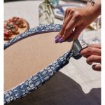 - Supla2li-5411-Gorsel4 - Realhomes  Realhomes Lacivert Kot Zemin Üzerinde Dijital Baskılı Modern 2'li Yuvarlak Servis Altlığı - Supla Realhomes