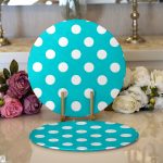 Realhomes Puantiyeli Dijital Baskılı Modern 2'li Yuvarlak Servis Altlığı - Supla Realhomes