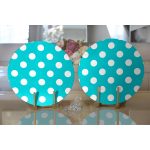 Realhomes Puantiyeli Dijital Baskılı Modern 2'li Yuvarlak Servis Altlığı - Supla Realhomes