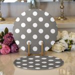 - Supla2li-548-Gorsel1 - Realhomes Realhomes Puantiyeli Dijital Baskılı Modern 2'li Yuvarlak Servis Altlığı - Supla Realhomes