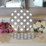 - Supla2li-548-Gorsel3 - Realhomes Realhomes Puantiyeli Dijital Baskılı Modern 2'li Yuvarlak Servis Altlığı - Supla Realhomes