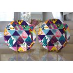 - Supla2li-5514-Gorsel2 - Realhomes Realhomes Geometrik Üçgen İçerisinde Kuş Dijital Baskılı Modern 2'li Yuvarlak Servis Altlığı - Supla Realhomes