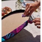 - Supla2li-5521-Gorsel4 - Realhomes Realhomes Siyah Zeminli Tropik Yapraklı Özel Tasarım Modern 2'li Yuvarlak Servis Altlığı - Supla Realhomes