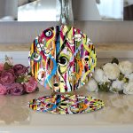 - Supla2li-5586-Gorsel3 - Realhomes Realhomes Rengarenk Ogea Motifli Özel Tasarımlı Modern 2'li Yuvarlak Servis Altlığı - Supla Realhomes