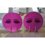 - Supla2li-566-Gorsel2 - Realhomes Realhomes Mor Zeminde Kirpik Motifli Modern 2'li Yuvarlak Servis Altlığı - Supla Realhomes