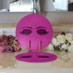 - Supla2li-566-Gorsel3 - Realhomes Realhomes Mor Zeminde Kirpik Motifli Modern 2'li Yuvarlak Servis Altlığı - Supla Realhomes