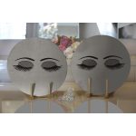 Realhomes Modern Kirpik Dijital Baskılı 2'li Yuvarlak Servis Altlığı - Supla Realhomes