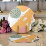 - Supla2li-5739-Gorsel1 - Realhomes Realhomes Dijital Baskılı Özel Renkli Modern 2'li Yuvarlak Servis Altlığı - Supla Realhomes