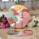 Realhomes Özel Tasarımlı Renkli Modern 2'li Yuvarlak Servis Altlığı - Supla Realhomes