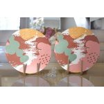 Realhomes Özel Tasarımlı Renkli Modern 2'li Yuvarlak Servis Altlığı - Supla Realhomes