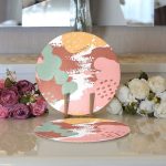 Realhomes Özel Tasarımlı Renkli Modern 2'li Yuvarlak Servis Altlığı - Supla Realhomes