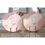 Realhomes Gül Motifli Bohemian Modern 2'li Yuvarlak Servis Altlığı - Supla Realhomes