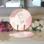 Realhomes Gül Motifli Bohemian Modern 2'li Yuvarlak Servis Altlığı - Supla Realhomes