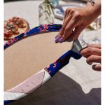 Realhomes Çiçek Motifli Japon Kız Desenli Modern 2'li Yuvarlak Servis Altlığı - Supla Realhomes