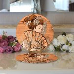 - Supla2li-5817-Gorsel3 - Realhomes Realhomes Koyu Buğday Zeminli Masum Şaman Kadın Modern 2'li Yuvarlak Servis Altlığı - Supla Realhomes