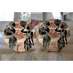 Realhomes Etnik Desen Zeminli Afrika Kadın Motifli Modern 2'li Yuvarlak Servis Altlığı - Supla Realhomes