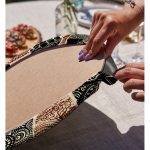 Realhomes Etnik Desen Zeminli Afrika Kadın Motifli Modern 2'li Yuvarlak Servis Altlığı - Supla Realhomes