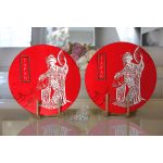 - Supla2li-5828-Gorsel2 - Realhomes Realhomes Ağaç Dal Motifli Japan Kız Motifli Modern 2'li Yuvarlak Servis Altlığı - Supla Realhomes