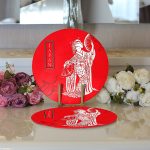 - Supla2li-5828-Gorsel3 - Realhomes Realhomes Ağaç Dal Motifli Japan Kız Motifli Modern 2'li Yuvarlak Servis Altlığı - Supla Realhomes