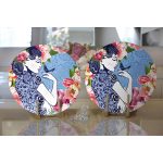 Realhomes Kuş ve Gül Detaylı Kadın Motifli Modern 2'li Yuvarlak Servis Altlığı - Supla Realhomes