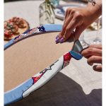 - Supla2li-5850-Gorsel4 - Realhomes  Realhomes Çiçeğe Sarılmış Japon Kız Motifli Modern 2'li Yuvarlak Servis Altlığı - Supla Realhomes