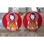 - Supla2li-5857-Gorsel2 - Realhomes Realhomes Meyve Sepetli Japon Kadın Desenli Modern 2'li Yuvarlak Servis Altlığı - Supla Realhomes