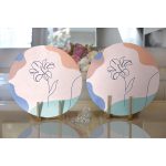 Realhomes Gül Desenli Bohemian Özel Tasarım Modern 2'li Yuvarlak Servis Altlığı - Supla Realhomes