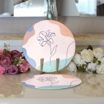 Realhomes Gül Desenli Bohemian Özel Tasarım Modern 2'li Yuvarlak Servis Altlığı - Supla Realhomes