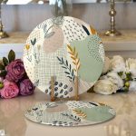 - Supla2li-5868-Gorsel1 - Realhomes Realhomes Dijital Baskılı Özel Renkli Modern 2'li Yuvarlak Servis Altlığı - Supla Realhomes