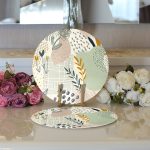 - Supla2li-5868-Gorsel3 - Realhomes Realhomes Dijital Baskılı Özel Renkli Modern 2'li Yuvarlak Servis Altlığı - Supla Realhomes