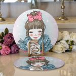 - Supla2li-587-Gorsel1 - Realhomes Realhomes Fashion Girl Dijital Baskılı Modern 2'li Yuvarlak Servis Altlığı - Supla Realhomes