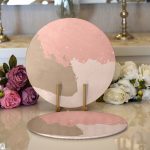 Realhomes Dijital Baskılı Özel Renkli Modern 2'li Yuvarlak Servis Altlığı - Supla Realhomes