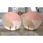 Realhomes Dijital Baskılı Özel Renkli Modern 2'li Yuvarlak Servis Altlığı - Supla Realhomes