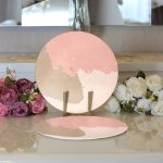 Realhomes Dijital Baskılı Özel Renkli Modern 2'li Yuvarlak Servis Altlığı - Supla Realhomes